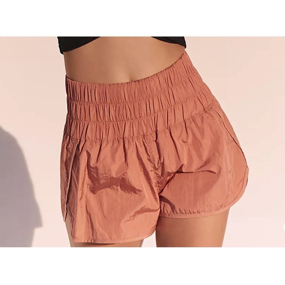 FREE PEOPLE MOVEMENT The Way Home Shorts Clay Color Women’s Athletic Shorts Sz L